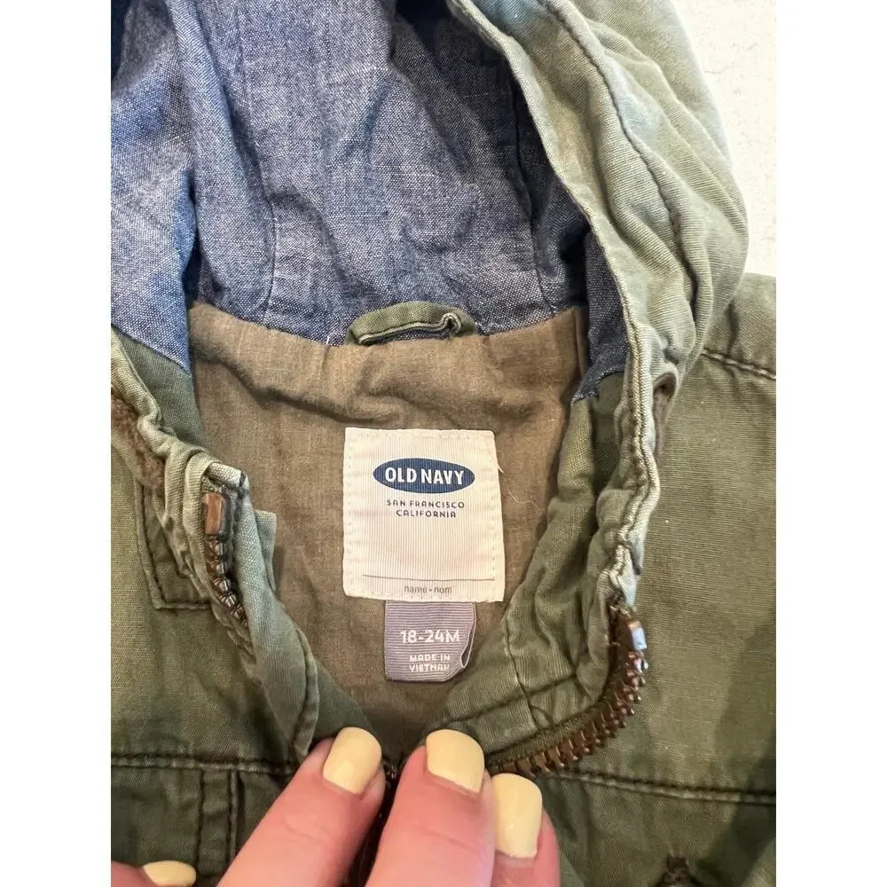 18-24M Girls Old Navy Olive Green Utility Jacket